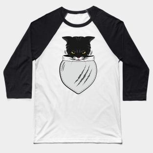 Pocket Cat | Cat Lovers Gifts Baseball T-Shirt